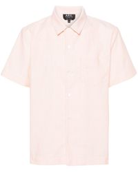A.P.C. - Lloyd Striped Cotton Shirt - Lyst