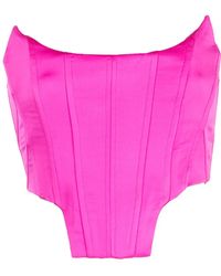 GIUSEPPE DI MORABITO - Strapless Satin Corset Top - Lyst