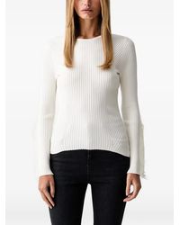 Twinset - Lace-Trim Ribbed Sweater - Lyst