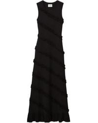 Claudie Pierlot - Abito Lungo Con Ruches - Lyst