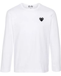 COMME DES GARÇONS PLAY - T-Shirt Mit Herz-Patch - Lyst