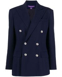 Ralph Lauren Collection - Double-breasted Button-fastening Coat - Lyst