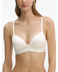 ARMANI EXCHANGE - Logo-Tape Triangle Bra - Lyst