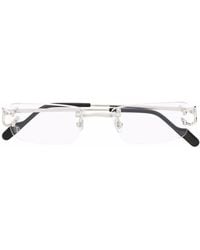 Cartier - Rahmenlose Brille Mit Eckigem Gestell - Lyst