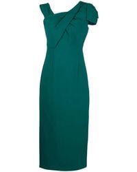 Roland Mouret - Asymmetric Sleeveless Midi Dress - Lyst