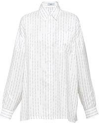 Prada - Printed Pongé Shirt - Lyst