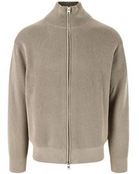 Closed - Ribbed-Knit Zip-Up Cardigan - Lyst