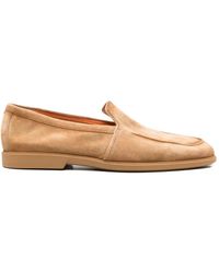 Santoni - Suede Slip-On Loafers - Lyst