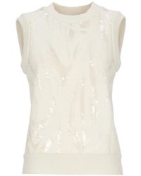 Peserico - Aurea Sequin-Embellished Top - Lyst