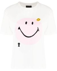 Joshua Sanders - Smiley-print Cotton T-shirt - Lyst