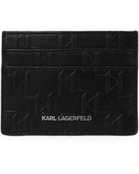 KARL LAGERFELD - K/Monogram Perforated Cardholder - Lyst