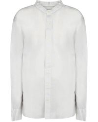 120% Lino - Chemise À Col Officier - Lyst