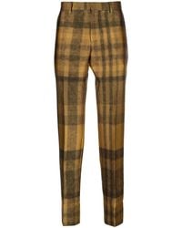 Moschino - Check-Pattern Tapered Trousers - Lyst