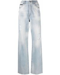 Philipp Plein - Palazzo-Cut High-Waist Jeans - Lyst
