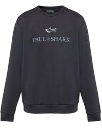 Paul & Shark - Shark-Logo Cotton Sweatshirt - Lyst
