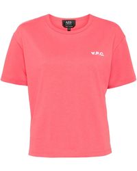 A.P.C. - Katoenen T-Shirt - Lyst