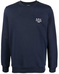 A.P.C. - Ryder Logo-print Organic Cotton Sweatshirt - Lyst