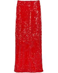 MSGM - Straight Rok Met Pailletten - Lyst