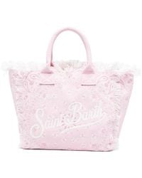 MC2 Saint Barth - Vanity Paisley-Print Fringed Tote Bag - Lyst