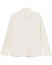 Yerse - Blouse Met Krijtstreep En Zak - Lyst