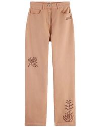 Scotch & Soda - Embroidered Straight-Leg Jeans - Lyst