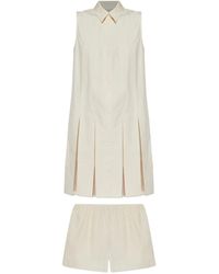 Moncler - Cotton Mini Dress - Lyst