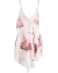 Blumarine - Printed Silk Dress - Lyst
