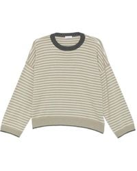 Brunello Cucinelli - Maglione Girocollo A Righe - Lyst