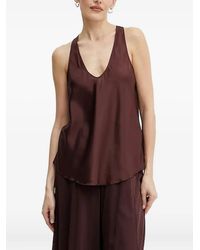 Forte Forte - Racerback Top Met Diepe Ronde Hals - Lyst