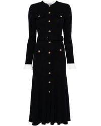 Self-Portrait - Viscose Knit Midi Dress - Lyst