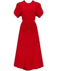 Victoria Beckham - ショートスリーブ ドレープドレス - Lyst