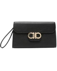 Ferragamo - Double Gancini Clutch Bag - Lyst