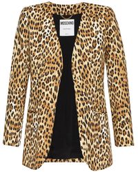 Moschino - Leopard-Print Blazer - Lyst