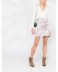 IRO - Floral-Print Tied-Waist Short Skirt - Lyst