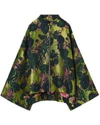 Psophia - Japanese-Cut Reversible Floral-Jacquard Cropped Jacket - Lyst