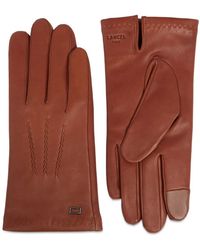 Lancel - Sellier Logo-Stamp Lather Gloves - Lyst