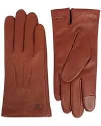 Lancel - Sellier Logo-Stamp Lather Gloves - Lyst