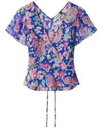 RIXO London - Lania Silk Top - Lyst