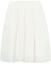 ShuShu/Tong - Lace-detail Pleated Midi Dress - Lyst