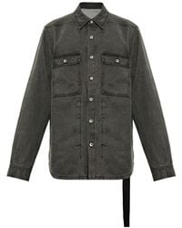 Rick Owens - Button-Up Denim Shirt - Lyst