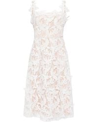 Marchesa - Lace-Detailing Midi Dress - Lyst