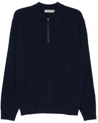 Canali - Quarter-Zip Knitted Polo Sweater - Lyst