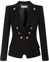 Elisabetta Franchi - Giacca Con Bottoni Logod - Lyst