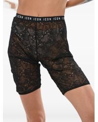 DSquared² - Icon Logo Lace Shorts - Lyst