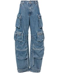 The Attico - Jeans in stile cargo Fern a gamba ampia - Lyst