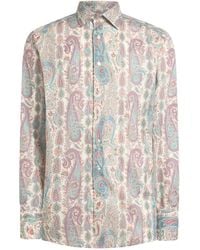 Etro - Katoenen Overhemd Met Paisley-Print - Lyst