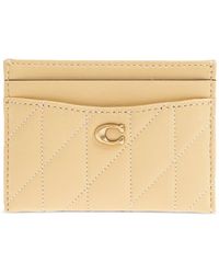 COACH - Porte-Cartes En Cuir À Design Matelassé - Lyst