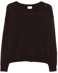 Allude - Long-Sleeve Ribbed-Trim Sweater - Lyst