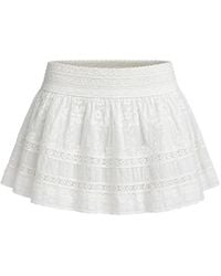 LoveShackFancy - Anwen Broderie-Anglaise Mini Skirt - Lyst