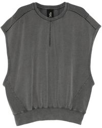 Thom Krom - Distressed-Effect Sleeveless Sweatshirt - Lyst